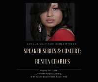 Speaker Series & Concert: Benita Charles