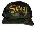 Trucker Hat - Camo with Yellow Embroidering