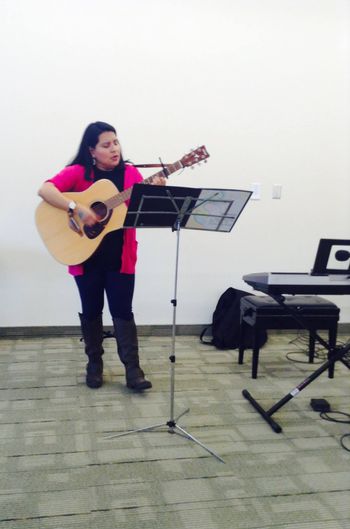 Singing songs and reading poems at The West Springfield Library
