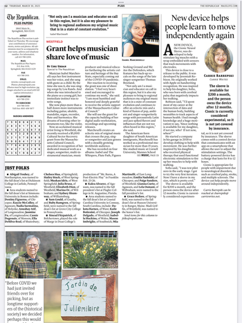 Featured in The Republican, March 30, 2023, page 1
