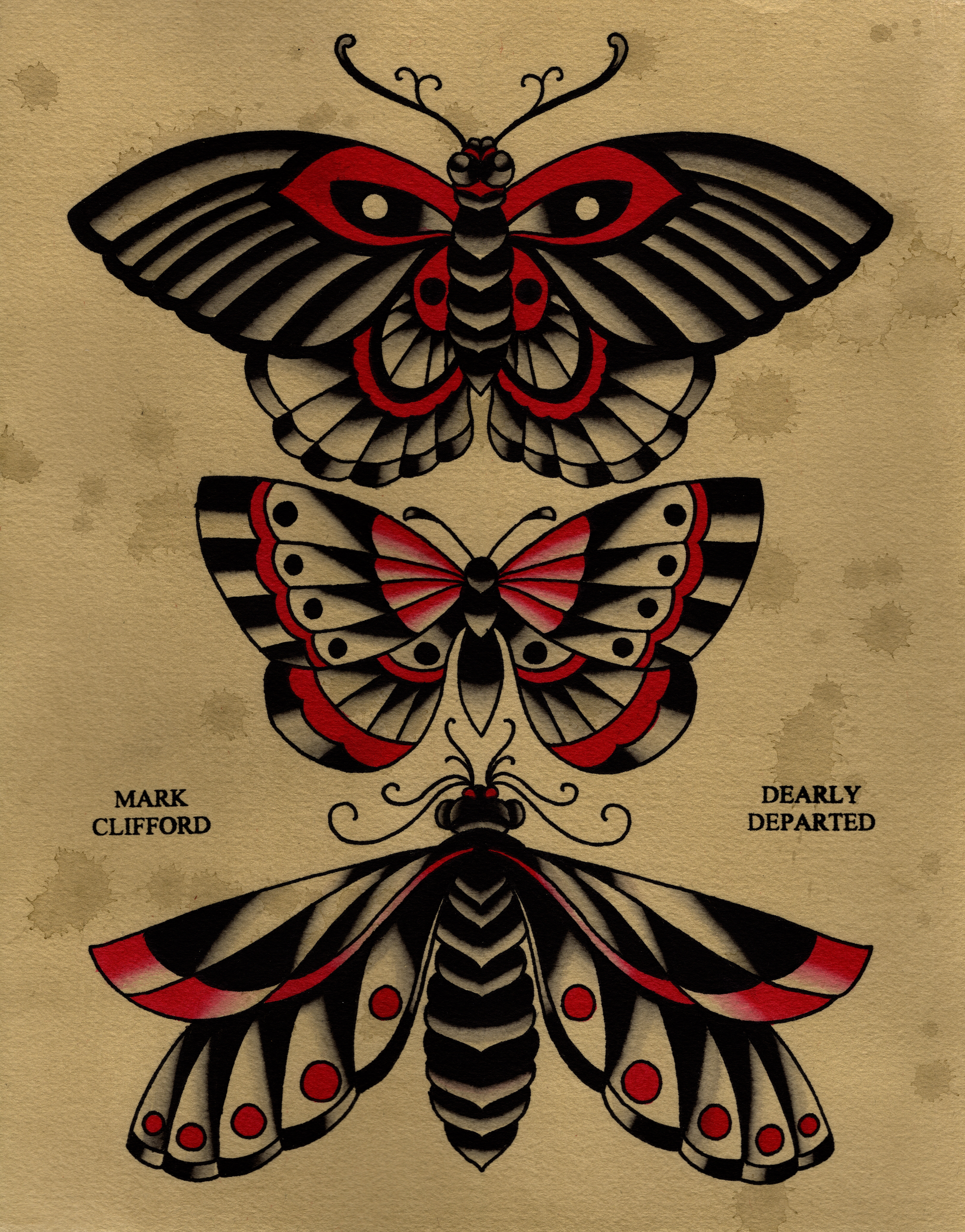 sailor Jerry butterflies by Wes Fortier  Burning Hearts T  Flickr