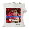 White printed shopper Signed by PP