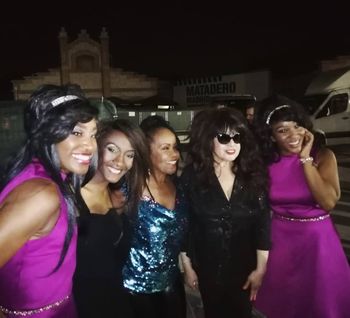 Black is Back's backstage filled with three generations of hard—kicking women in rock'n'roll history, Ronnie Spector and her new Ronettes, our lady Koko-Jean and PP Arnold! Photo by TheExcitements
