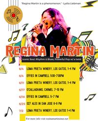 Regina Martin Sings at Loma Prieta Los Gatos/Santa Cruz Mountains California !