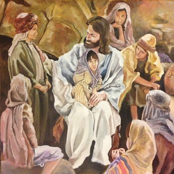 Jesus and the Little Children | First Freewill Baptist Elizabethton, TN | Acrylic on Canvas | 36" X 36" | 2013
