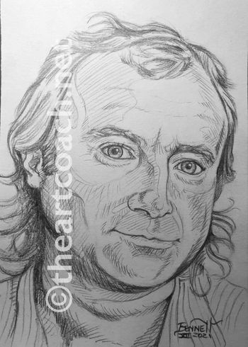 PHIL COLLINS | Pop Series | 5" x 7" | Pencil on Paper | 2021 | $50
