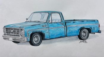 Ford F150 | Watercolor and Colored Pencil on Paper | 8" X 10" | 2023 | SOLD
