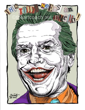 JOKER - JACK NICHOLSON | Pop Series | 8" x 10" | Digital Print on 80# Paper | 2021 | $40
