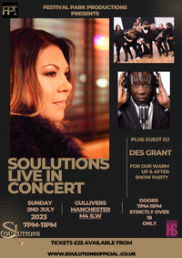 Festival Park Productions Presents The UKs number one Darlings of Soul  "SouLutions"  