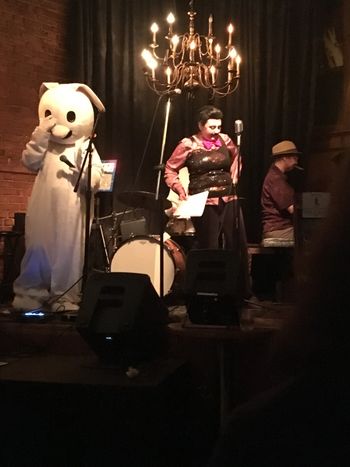 Cliff and Tony Claxton w/SNAX the bunny
