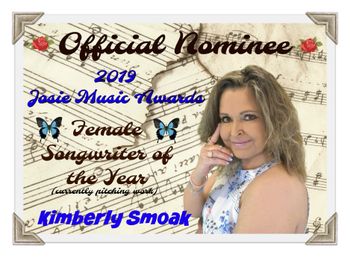 4 X Nominee for Female Songwriter of the Year @ The 2019 Josie Music Awards
