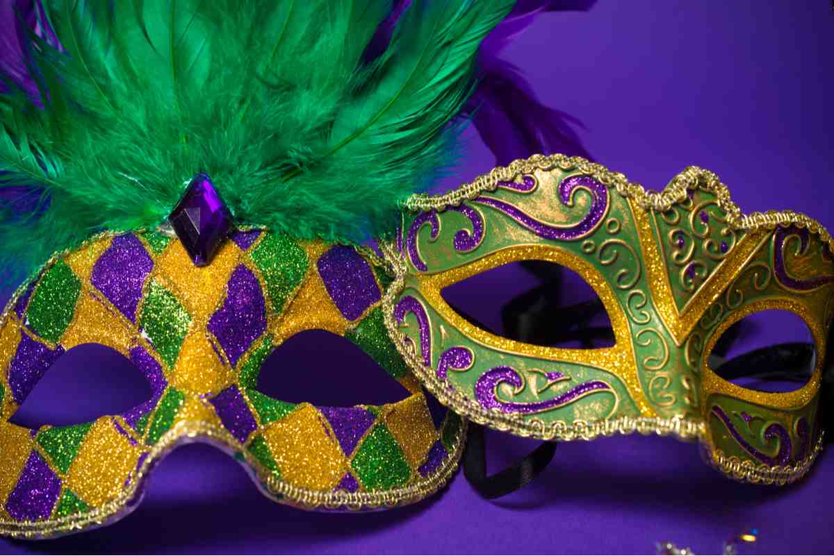 mardi gras ceramic tree