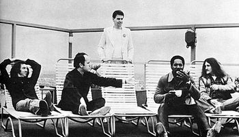 The Mahavishnu Orchestra on a Los Angeles rooftop in 1973
