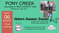 Auburn Summer Sounds Concert Series with Pony Creek