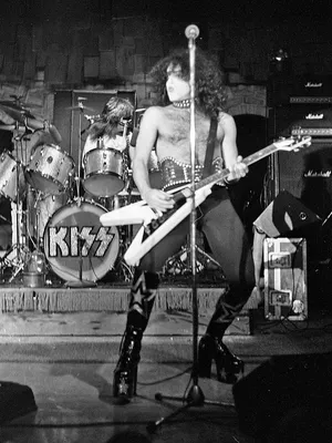KISS performing at The Brewery in East Lansing, Michigan