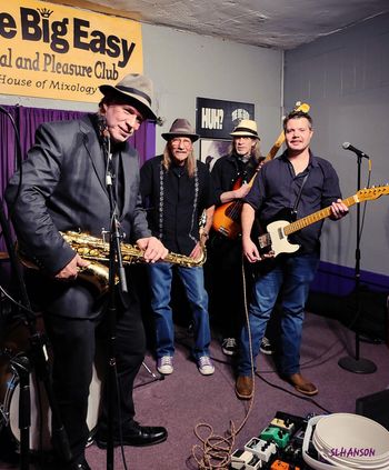 The fellas play The Big Easy: L-R — Clint Boyd, Mike Armstrong, Arthur Elder, Dennis Clapp
