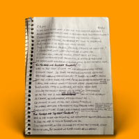 The Fireside Wake: Handwritten Lyric Sheet - Single