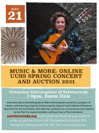 Unitarian Universalist Society of Schenectady: Spring Concert & Silent Auction