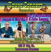 Lawrence: Cosmic House Concert With Lily B & Dobro Keegan AND The Jenna + Martin Duo