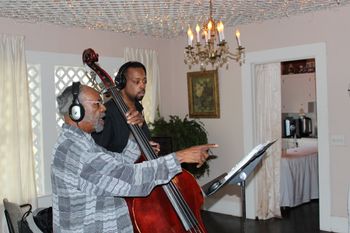 Legendary Bassist Cleveland Eaton w/Engineer Bryon Thomas recording on two of Anita BeSong's  original songs "Beautiful Brother & Talk To My Heart"
