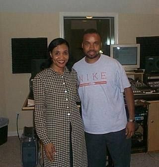 BeSong with Producer & Arranger Phil Davis at his Home Recording Studio PhD Productions in 2003 for her Songs In The Key of Love album
