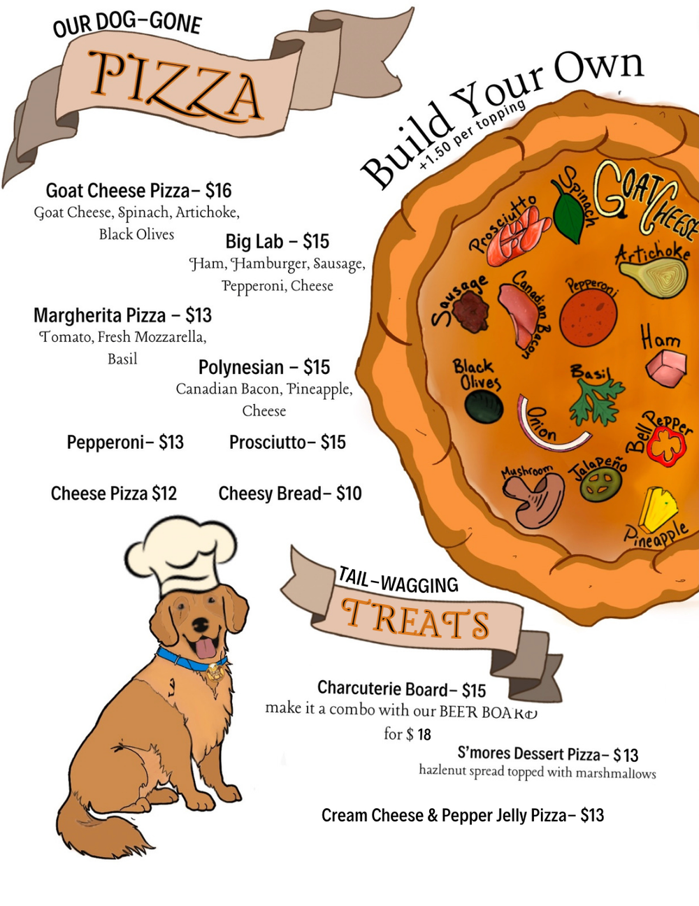 Goat Lab Tap Room Menu