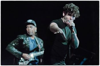 Adam Weiner from Low Cut Connie with Vernon Reid from Living Colour [photo by Douglass Dresher]
