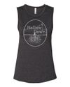 Circle Logo Women's Tank Top, Heather Charcoal