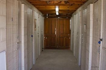 Tack shed with individual locking tack rooms
