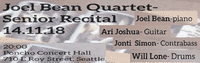 Joel Bean Quartet feat Ari Joshua, Will Lone, Jonti Siman