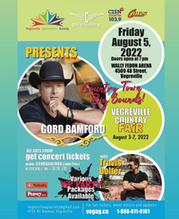 Vegreville Country Fair - Gord Bamford Concert w/Travis Dolter!
