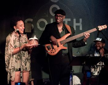 Gerald and Roxanne Veasley got me a birthday cake!! (Photo by Richard Carey of Rundown Studio)
