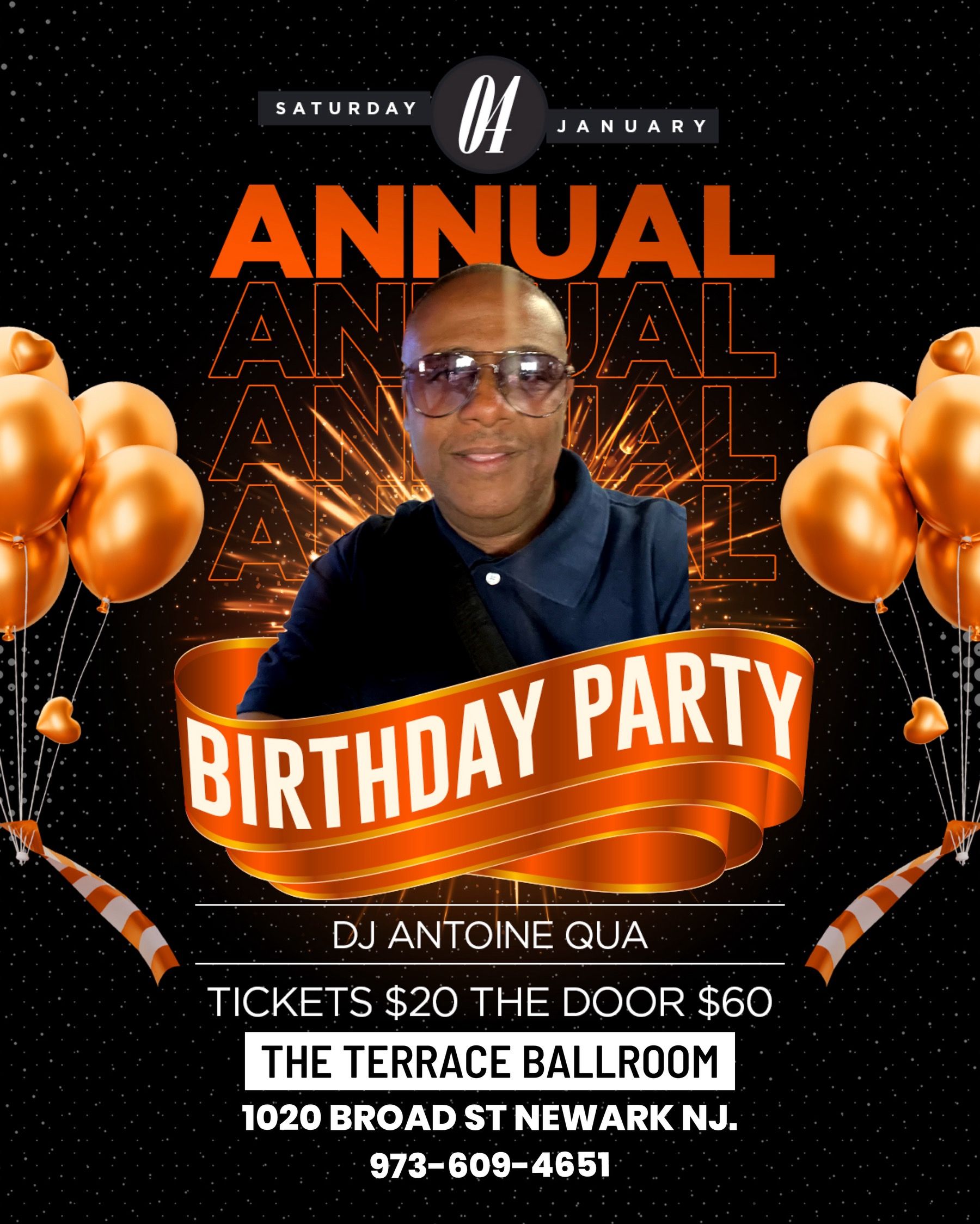 DJ Antoine Qua Annual Birthday Bash @ The Terrace Ballroom - Jan 4