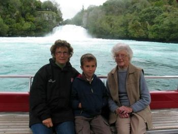 Looking back at the Huka Falls
