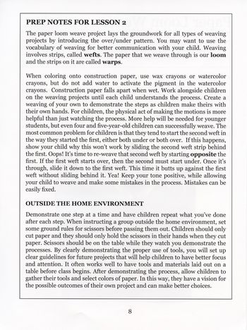 Prep Notes help parents get ready for the lesson and project with important information. Outdoor projects, projects that take more than one session, and any special tools required will all be noted. Outside the Home Environment notes help those that are working in coops, groups, or schools.
