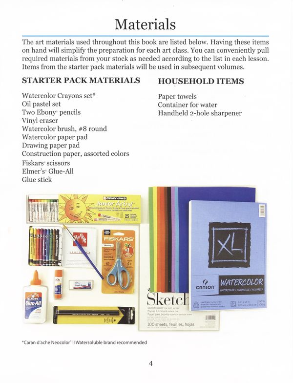 Art Supplies Kit for Artistic Pursuits: Grades K-3