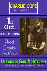 Charlie Cope Live & Acoustic @ Mudhook Bar & Kitchen