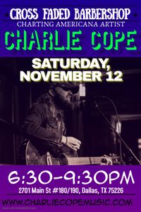 Charlie Cope Live & Acoustic @ Cross Faded Barbershop