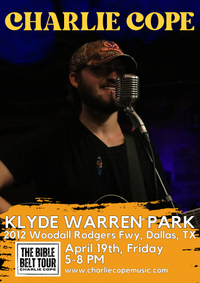 Charlie Cope Live & Acoustic @ Klyde Warren Park