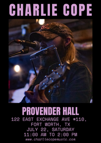 Charlie Cope Live & Acoustic @ Provender Hall