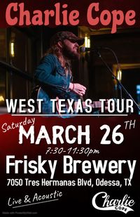 Charlie Cope Live & Acoustic @ Frisky Brewery