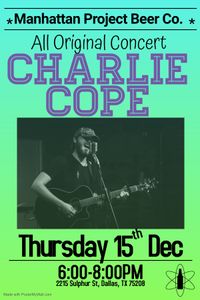 Charlie Cope Live & Acoustic @ Manhattan Project Beer Company