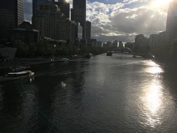 This is a picture of the Yarra River and Melbourne's Central Business District. You can see Southbank on the left hand side of the picture.
