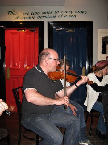 Colin joining in one of the Melbourne Celtic music sessions
