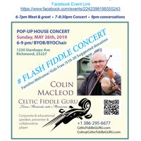 Celtic Fiddle Pop Up House Concert