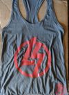Grey and Red Racerback Tank Top