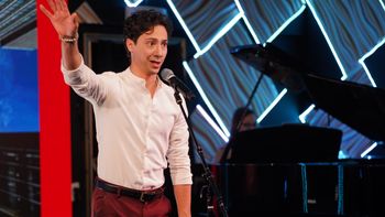 Student Matthew Contreras at the REGA Arts Sondheim Celebration
