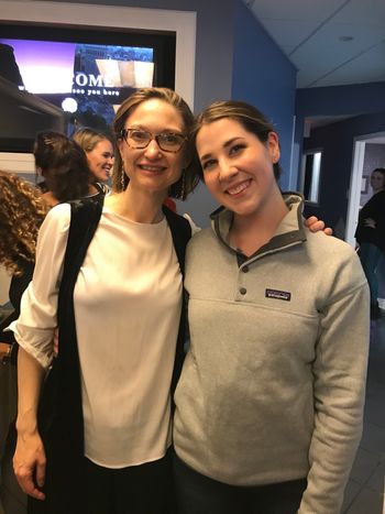 With student Dagmar Benintes after an Industry Reading of a musical-in-development.
