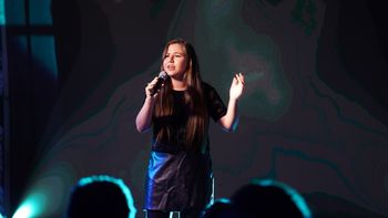 Student Juliette Kheyfets sings her own original song at REGA Arts' Showcasical: Value Point.

