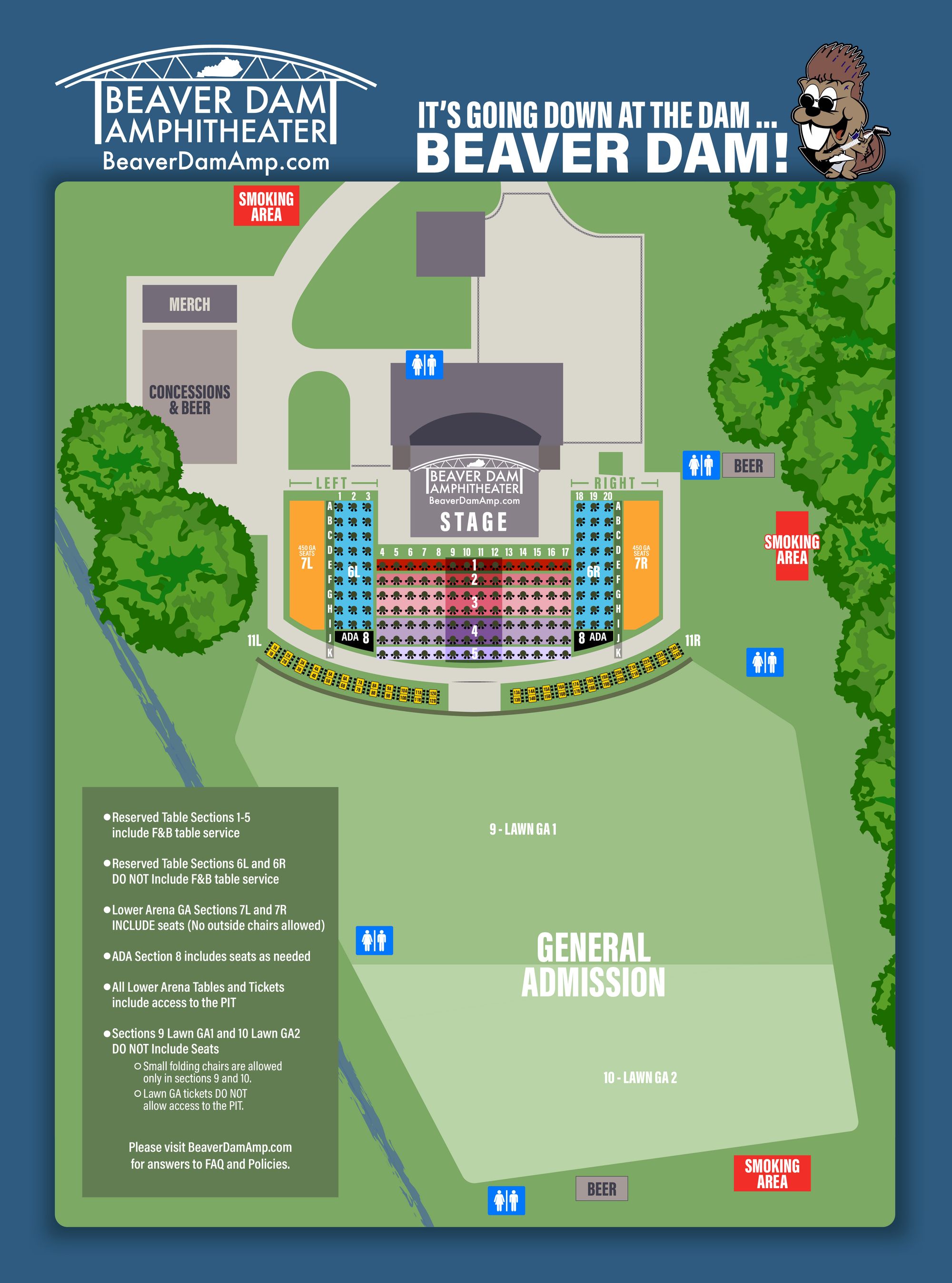 Beaver Dam Tourism Commission Seating Charts